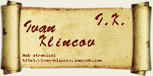 Ivan Klincov vizit kartica